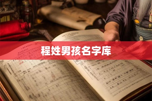 程姓男孩名字库 程姓男孩名字库