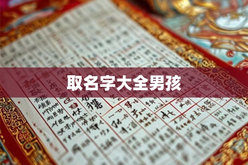 取名字大全男孩 取名字大全男孩