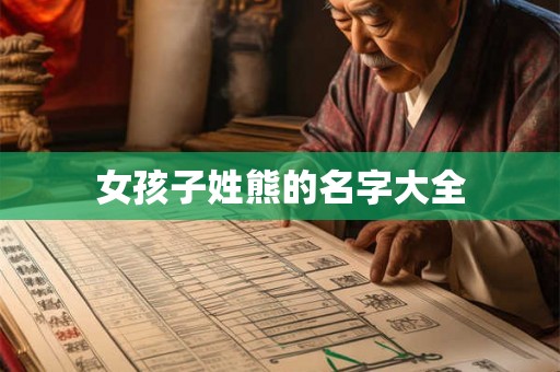 女孩子姓熊的名字大全 女孩子姓熊的名字大全