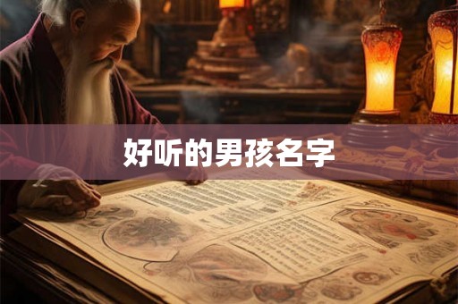 好听的男孩名字