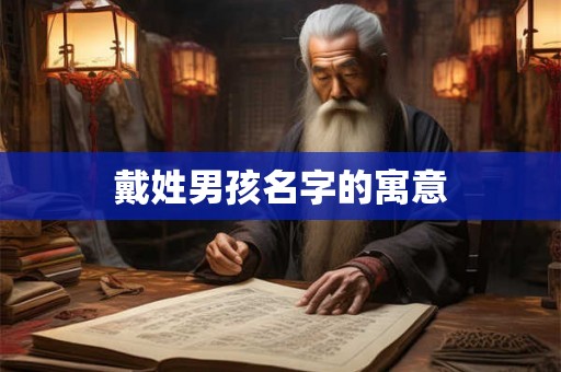 戴姓男孩名字的寓意 戴姓男孩名字的寓意