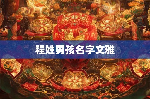 程姓男孩名字文雅 程姓男孩名字文雅