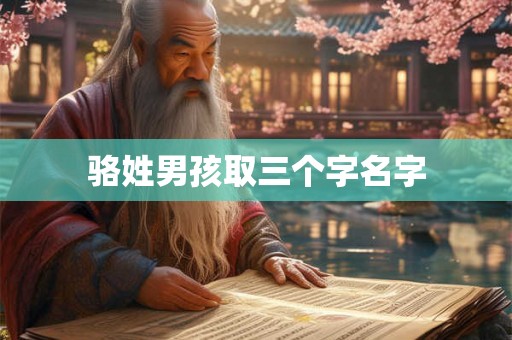 骆姓男孩取三个字名字 骆姓男孩取三个字名字