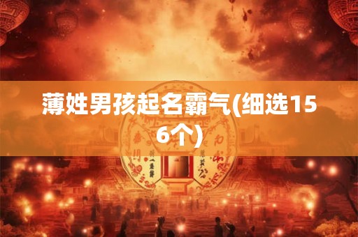 薄姓男孩起名霸气(细选156个) 薄姓男孩起名霸气(细选156个)