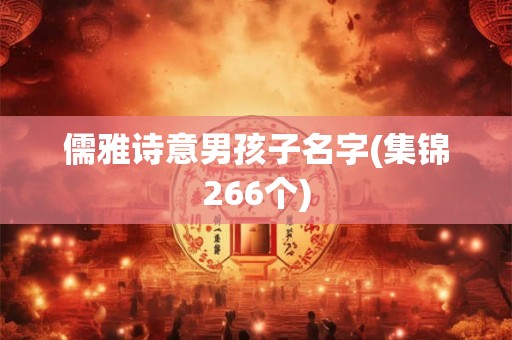 儒雅诗意男孩子名字(集锦266个) 儒雅诗意男孩子名字(集锦266个)