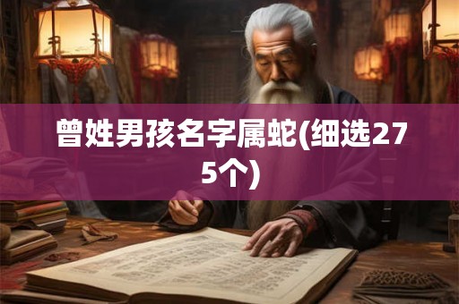 曾姓男孩名字属蛇(细选275个) 曾姓男孩名字属蛇(细选275个)