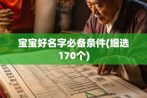 宝宝好名字必备条件(细选170个)