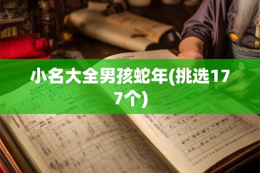 小名大全男孩蛇年(挑选177个) 小名大全男孩蛇年(挑选177个)