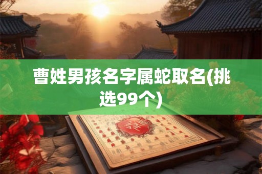 曹姓男孩名字属蛇取名(挑选99个) 曹姓男孩名字属蛇取名(挑选99个)