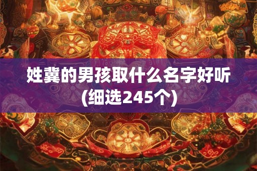 姓冀的男孩取什么名字好听(细选245个)