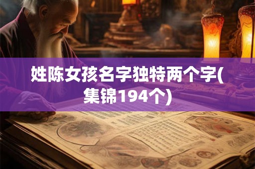 姓陈女孩名字独特两个字(集锦194个) 姓陈女孩名字独特两个字(集锦194个)