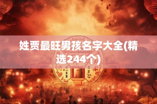 姓贾最旺男孩名字大全(精选244个)