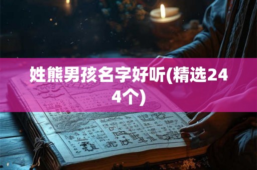 姓熊男孩名字好听(精选244个)