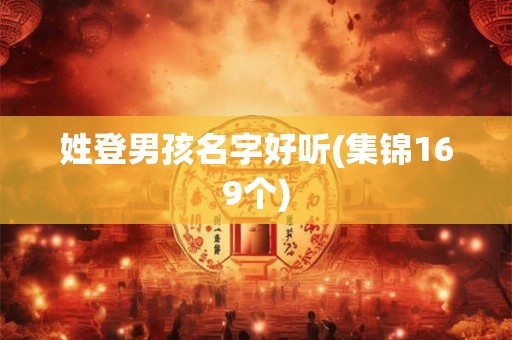 姓登男孩名字好听(集锦169个)