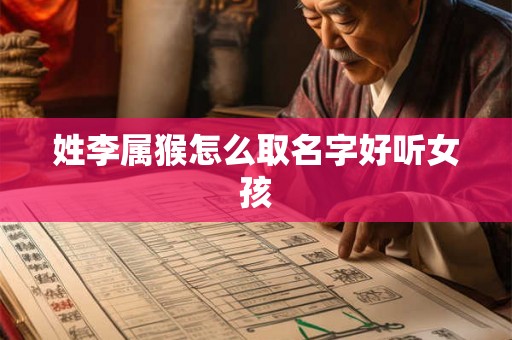 姓李属猴怎么取名字好听女孩