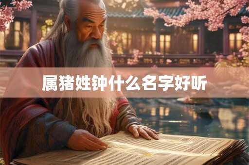 属猪姓钟什么名字好听
