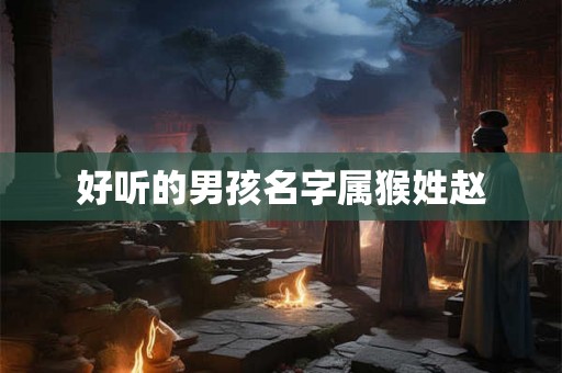 好听的男孩名字属猴姓赵