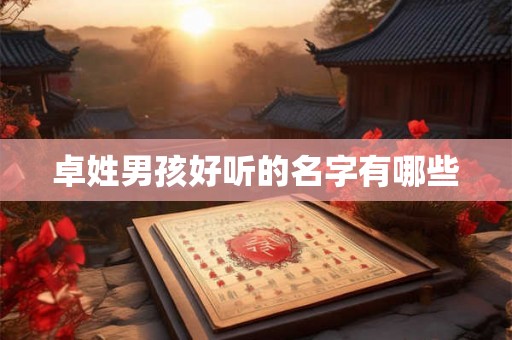 卓姓男孩好听的名字有哪些
