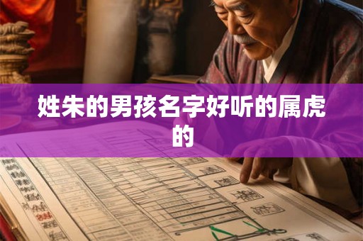姓朱的男孩名字好听的属虎的