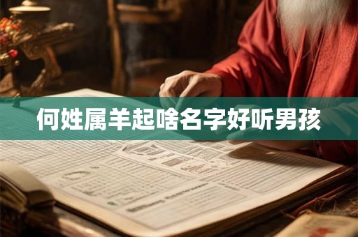 何姓属羊起啥名字好听男孩