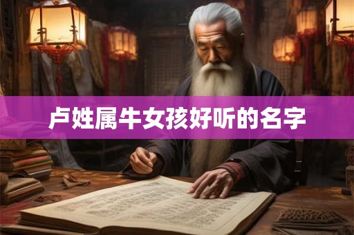 卢姓属牛女孩好听的名字