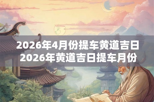 2026年4月份提车黄道吉日 2026年黄道吉日提车月份是哪个 2026年4月份提车黄道吉日 2026年黄道吉日提车月份是哪个