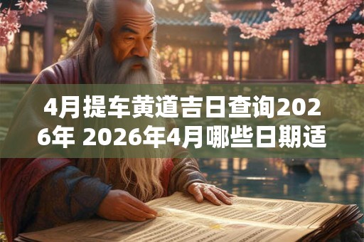 4月提车黄道吉日查询2026年 2026年4月哪些日期适宜提车 4月提车黄道吉日查询2026年 2026年4月哪些日期适宜提车