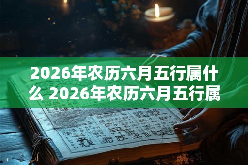 2026年农历六月五行属什么 2026年农历六月五行属于哪一种 2026年农历六月五行属什么 2026年农历六月五行属于哪一种