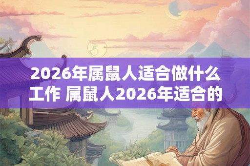 2026年属鼠人适合做什么工作 属鼠人2026年适合的工作类型 2026年属鼠人适合做什么工作 属鼠人2026年适合的工作类型