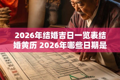 2026年结婚吉日一览表结婚黄历 2026年哪些日期是结婚吉日