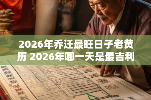 2026年乔迁最旺日子老黄历 2026年哪一天是最吉利的乔迁日 2026年乔迁最旺日子老黄历 2026年哪一天是最吉利的乔迁日