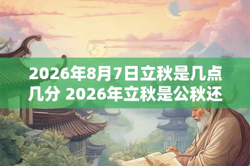 2026年8月7日立秋是几点几分 2026年立秋是公秋还是母秋