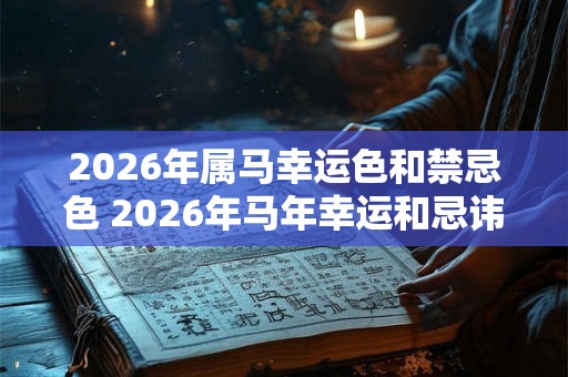 2026年属马幸运色和禁忌色 2026年马年幸运和忌讳色是什么
