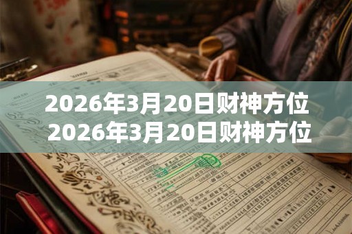 2026年3月20日财神方位 2026年3月20日财神方位在哪 2026年3月20日财神方位 2026年3月20日财神方位在哪