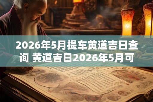 2026年5月提车黄道吉日查询 黄道吉日2026年5月可否提车
