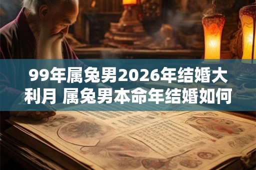 99年属兔男2026年结婚大利月 属兔男本命年结婚如何选择月份
