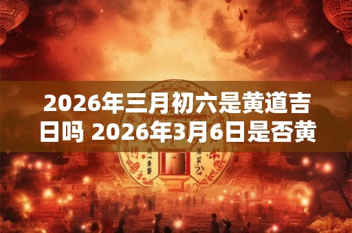 2026年三月初六是黄道吉日吗 2026年3月6日是否黄道吉日