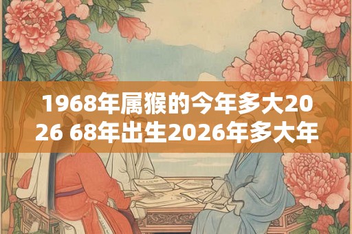 1968年属猴的今年多大2026 68年出生2026年多大年龄 1968年属猴的今年多大2026 68年出生2026年多大年龄