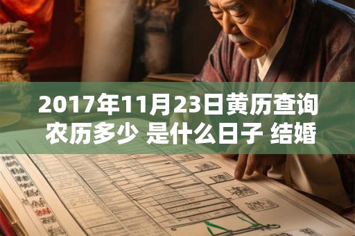 2017年11月23日黄历查询 农历多少 是什么日子 结婚吉时