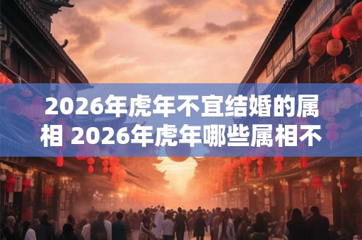 2026年虎年不宜结婚的属相 2026年虎年哪些属相不适合结婚