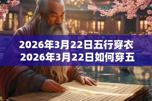 2026年3月22日五行穿衣 2026年3月22日如何穿五行衣