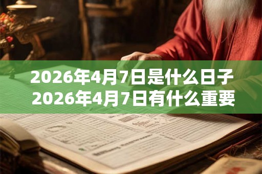 2026年4月7日是什么日子 2026年4月7日有什么重要意义