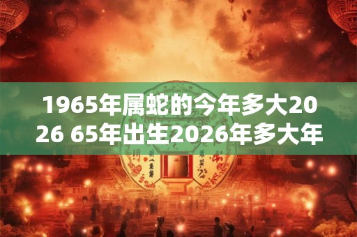 1965年属蛇的今年多大2026 65年出生2026年多大年龄