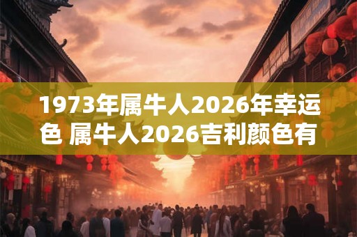 1973年属牛人2026年幸运色 属牛人2026吉利颜色有哪些