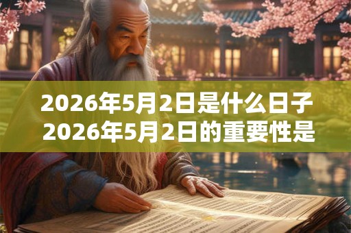 2026年5月2日是什么日子 2026年5月2日的重要性是什么