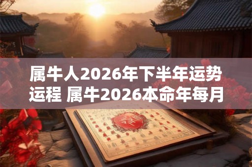 属牛人2026年下半年运势运程 属牛2026本命年每月运程详解 属牛人2026年下半年运势运程 属牛2026本命年每月运程详解