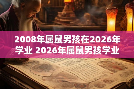 2008年属鼠男孩在2026年学业 2026年属鼠男孩学业如何