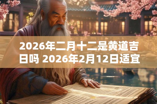 2026年二月十二是黄道吉日吗 2026年2月12日适宜结婚吗