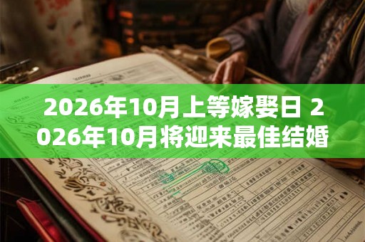 2026年10月上等嫁娶日 2026年10月将迎来最佳结婚时机