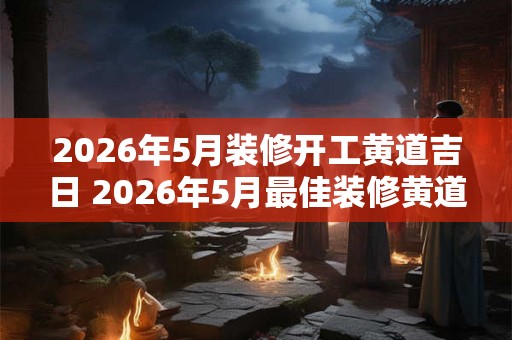 2026年5月装修开工黄道吉日 2026年5月最佳装修黄道吉日
